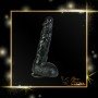 8 inch Black  Realistic Non Vibrator With Suction Cup RSNV-018