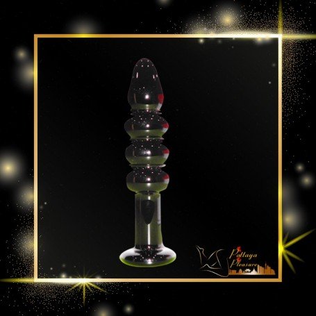 Black Beaded Glass Dildo Sex Toy GD-005