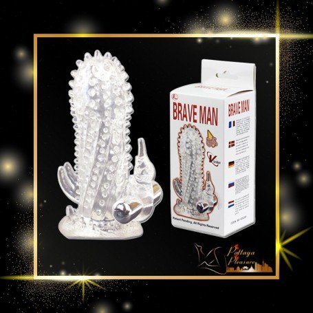Sheath Rabbit Extender Penis with dots Brave Man PES-020