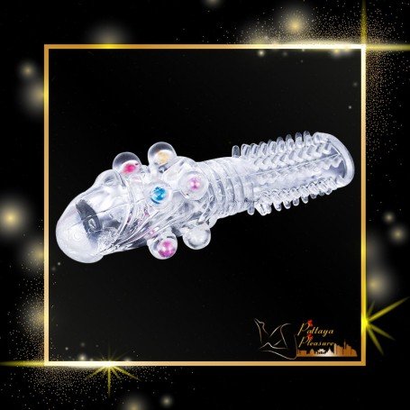 Male Cock Rings Penis Extension With Colourful Beads PES-022