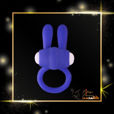 Kingfansion Mini Vibrating Rabbit Cock Ring (Blue) CR-017