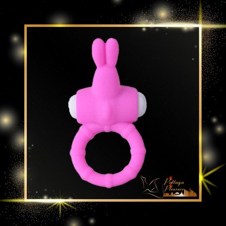 Rabbit Vibrating Penis Ring Blue Lolly CR-018
